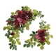 thumbnail image 2 of 2 piezas de arco de boda con flores decorativas, hojas verdes, flores artificiales rústicas Rojo, 2 of 9