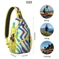 thumbnail image 2 of Zebra Print Lightweight Sling Backpack for Travel and Outdoor Activities, Abstract Rainbow Zebra Stripes Crossbody Bag with Cute Cartoon Design, Fashionable and Durable with Multi-Layer Storage, 2 of 6