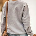 thumbnail image 4 of Femmes Manches Longues O Col Imprimé T-Shirt Décontracté Tops Pull-Over Chemisier, 4 of 9
