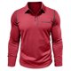 thumbnail image 4 of Blusa y camisa de manga larga con cuello vuelto para hombre, estilo casual, lisa, de manga larga, con cuello vuelto y botones, estilo jersey, para hombre, de poliéster, algodón y poliéster., 4 of 5