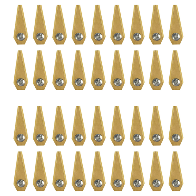 36PCS 49X19X1MM Robot Mower Titanium Replacement Blade Anti-Rust Mower Cutter for Indego Easy to Install,36 x Mower Blade 36 x Screw,Golden