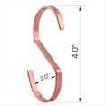 thumbnail image 3 of Paquete de 40 4 Pulgadas Rosa Planos Colgantes - Gancho En Forma de S S de Carga Pesada, para Utensilios de Cocina,Herramientas de Jardinería, Ropa., 3 of 5