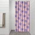 thumbnail image 3 of Floral Garden Tropical Leaves and Rose Shower Curtain 36x72, Quick-Dry Fabric, Hooks Included, 3 of 5