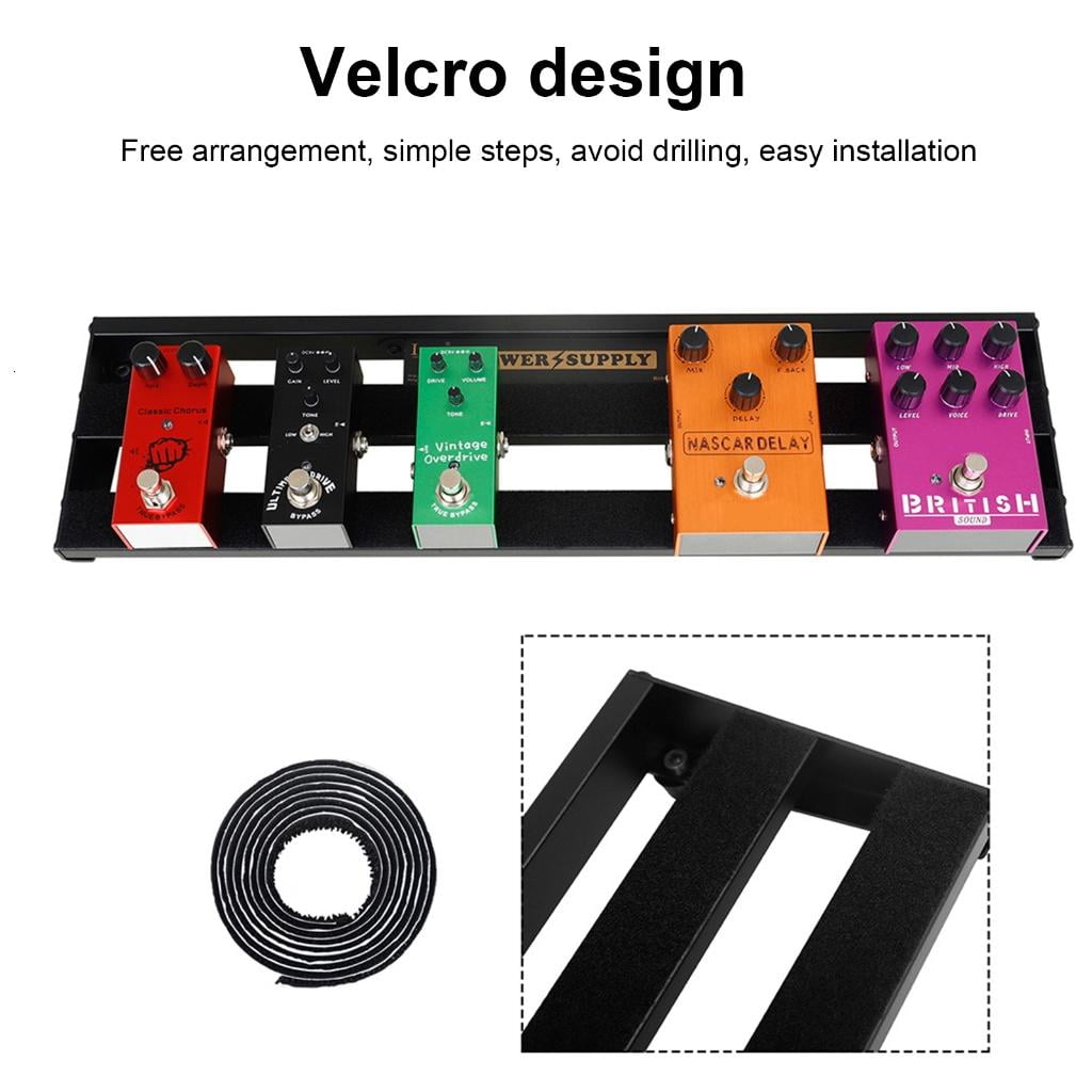 YongCo Guitar Effect Pedalboard with Bag, Guitar Pedal Board with Built-in Power Supply