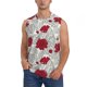 thumbnail image 1 of Fotbe Leaves And Anemone Men's Camiseta sin Mangas Estampada para Hombres, Playera Casual para Gimnasio, Entrenamiento, Playa-Large, 1 of 7