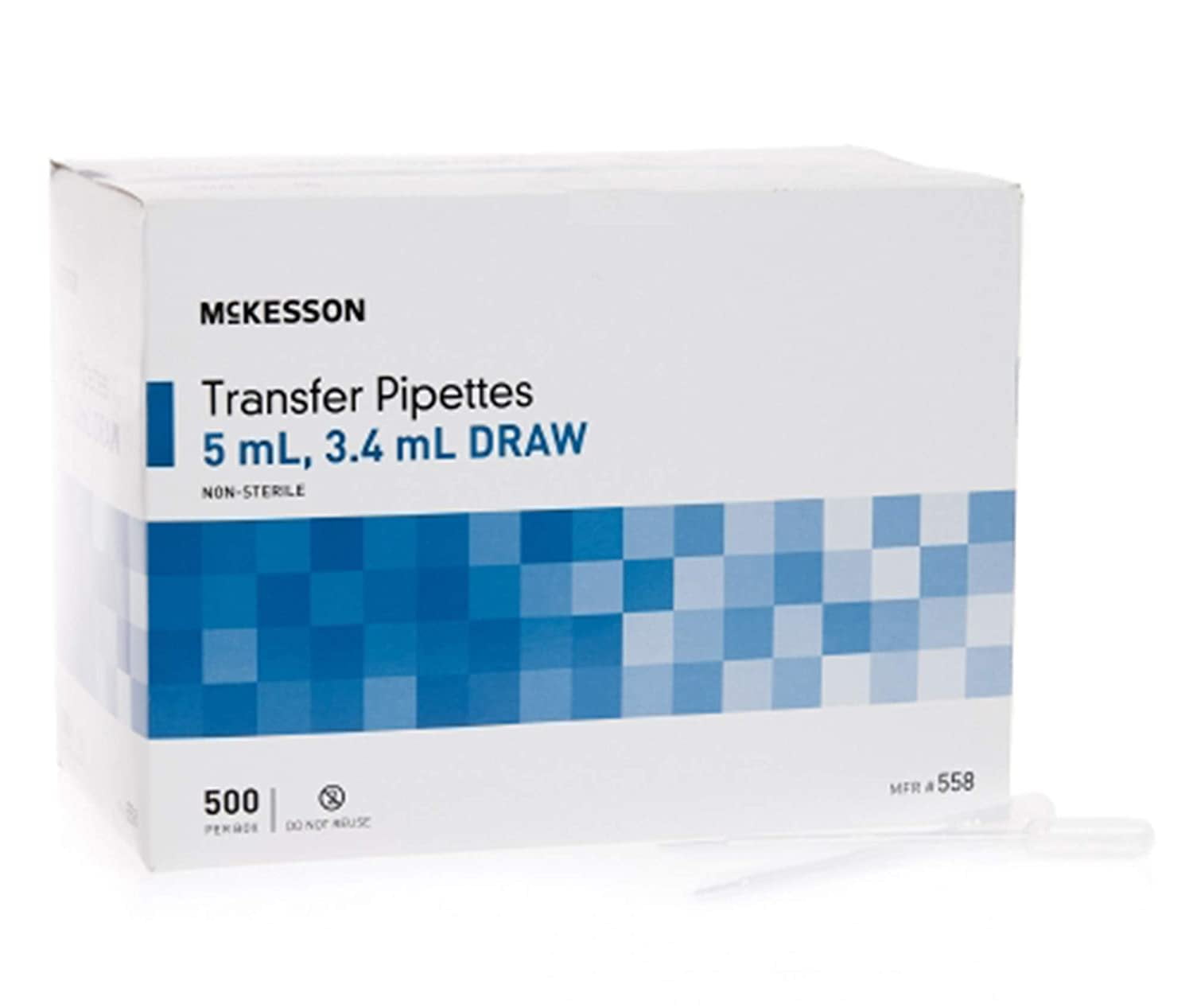 Pack of 5000 Plastic Transfer Pipettes 5 mL NonSterile Disposable