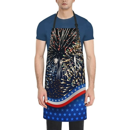 

Coaee Fireworks for Waterproof Apron for Unisex Adult with Adjustable Bib Apron