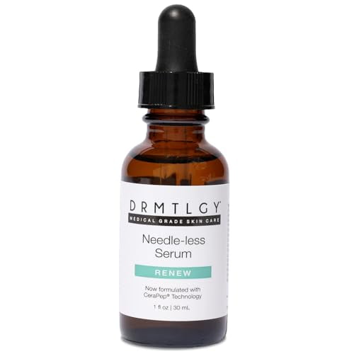 DRMTLGY Sérum Sans Aiguille - Sérum Anti-Âge pour Ridules et Rides - Sérum à la Niacinamide avec Mélange Puissant d'Acide Hyaluronique, Peptides et Céramides, 1 fl oz