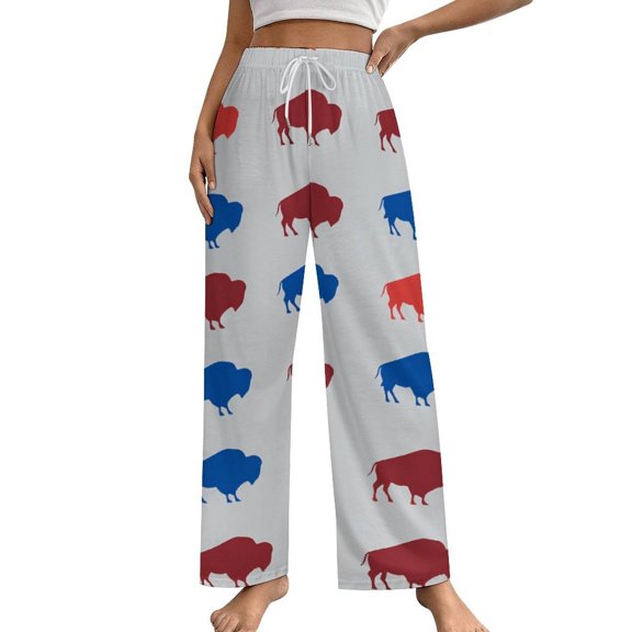 Buffalo Football Pajama Pants Comfortable Elastic Waist Pajamas Fashion Sleepwear Bottoms Plus Size Homewear
