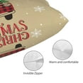 thumbnail image 3 of Pofeuu Christmas Vintage Red Truck Print Polyester Microfiber Plush Pillowcases, Super Soft and Cozy Pillow Case Covers with Envelop Closure（Pillow core not included）-16"x24", 3 of 6
