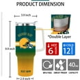 thumbnail image 3 of Green Bay Tumbler Cup - Green Bay Gifts for Men - 40 OZ Insulated Stainless Steel Coffee Travel Mug with Lid and Straw, 3 of 6