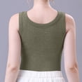 thumbnail image 6 of Public Tank Top with Built in Bra for Women Plus Size Trendy Summer Sleeveless Crew Neck Ribbed Tops Casual Basic Slim Fit Workout T Shirts Green XXXXL, 6 of 8