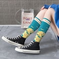 thumbnail image 3 of Lsque World Map With Landmarks Printed Crew Socks Men's Women's LightWeight Thin Casual Calf Socks ,Knee High Socks,Cotton Socks, 3 of 9