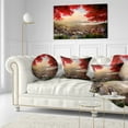 thumbnail image 3 of Designart Taiwan Township with Red Trees - Landscape Printed Throw Pillow - 12x20, 3 of 5