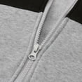 thumbnail image 5 of JTieacloth Hoodies for Men Pullover Male Autumn And Winter Color Block Hoodie Color Block Hood Pullover Thread Drawstring Fleece Sweatshirt Black, 5 of 5