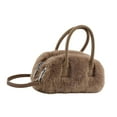 thumbnail image 3 of Bolso Tote Bolso Bandolera Bolso de Hombro Bolso de Mano de Peluche para Mujer Material Suave Y Cómodo Apto para Fiesta Trabajo Regalo Salidas Diarias marrón claro, 3 of 8