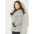 thumbnail image 3 of Catherines Women's Plus Size Printed Fleece Coat With Sherpa Lining, 3 of 5
