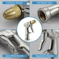 thumbnail image 3 of Garden Hose Nozzle, 100% Heavy Duty Metal Spray Gun with Full Brass Nozzle - High Pressure 4 Spraying Modes for Hand Watering Plants and Lawn (4 Spray Patterns), 3 of 6