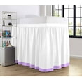 thumbnail image 2 of Dual Tone Dorm Bed Skirt, Ruffled Dual Tone Dorm Size Bed Skirt - 100% Microfiber Fabric, Dual Tone Dorm Bed Skirt Twin XL Size College Dual Tone Dorm Bed Skirt 42" Drop - Lavender and White Solid., 2 of 4