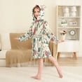 thumbnail image 4 of FORMRS Niños Bathrobe Unisex Hooded Robe Soft Plush Pajamas Sleepwear, Size 2-3T, Small Strawberry Pattern, 4 of 7
