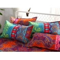 thumbnail image 5 of Botoutin Bohemian 3-Pieces Multicolored Red Striped Ethnic Mandala Duvet Bedding Sets, King, 5 of 7