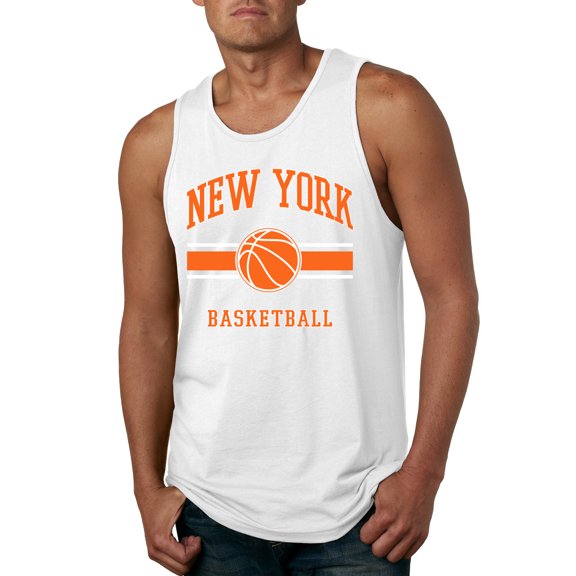 Wild Bobby City of New York NYG Basketball Fantasy Fan Sports Mens Tank Top, White, XX-Large