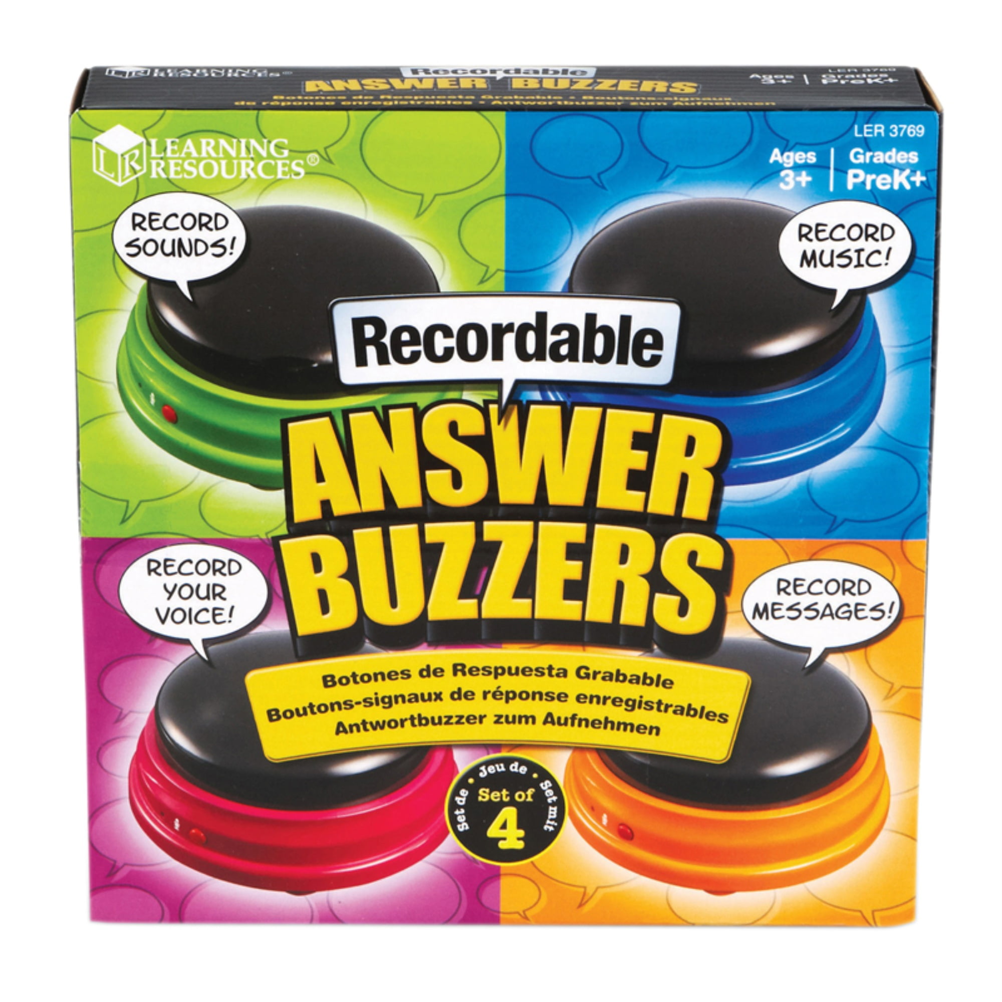 Details about   RECORDABLE ANSWER BUZZERS Talking Button Personalized Sound Learning Kids Toys 