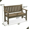 thumbnail image 3 of Outdoor , 2-Person Garden , Poly Lumber Patio  for Outdoors, Porch, and Park (Light Brown), 3 of 8
