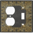 thumbnail image 4 of Metal Light Switch Plate Cover Black Yellow French Victorian Frame FRA004, 4 of 13