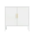 thumbnail image 3 of Tcbosik Floor Standing Storage Cabinet, Metal Buffet Sideboard with 2 Doors, Modern Garage Cabinet with Adjustable Shelves for Living Room, Hallway, White, 3 of 7