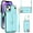Blue, variant on MYKOMI for iPhone 13 Pro Max Case 6.7 Inch, Crossbody Purse Wristlet Shoulder Strap Trendy Protective Cover for iPhone 13 Pro Max