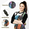 thumbnail image 2 of 5 Pcs Kitchen Set Heat Resistant Oven Mitts and Non-Slip Pot Holders with Adjustable Cooking Apron Beautiful Colorful Feather, 2 of 6
