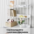 thumbnail image 5 of 52 Inch Large Litter Box Enclosure with Shelves and Doors, Modern Cat Litter Box Furniture Hidden, Wooden Cat Washroom Furniture with Scratch Pad, 5 of 8