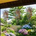 thumbnail image 4 of Violetas artificiales que cuelgan flores falsas | Simulación de enredaderas de vegetación de eucalipto | Decoración de pared de plástico multicolor para casa, balcón, porche, jardín | Paquete de 4 |, 4 of 7