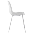 thumbnail image 5 of LSSBOUGHT Modern Plastic Dining Chairs Industrial Side Chairs with Metal Legs Set of 2 Set of 4 - White-4-Piece, 5 of 5