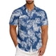 thumbnail image 1 of Mens Casual Manga Corta Botón Abajo Camisas Turndown Cuello Hawaii Impresión Botón Camisa Cardigan, 1 of 5