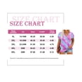 thumbnail image 4 of CASSIE LIZ Plus Size Women's Tops Pink Blue Tie Dye Short Sleeve Shirts Spring Fashion Clothes V Neck Puff Tee Shirts Casual Loose Fit Blouses Summer Tunics XL 14W 16W, 4 of 6