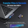 thumbnail image 3 of Adaptador USB C de 90 grados VCOM para transferencia de datos de 40 Gbps (paquete de 2), 3 of 7