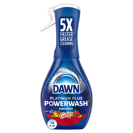 Dawn Powerwash Gain Apple Mango Tango Dish Spray, Liquid Dish Soap Starter Kit, 16 Fl Oz