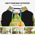 thumbnail image 4 of Sikiie Sunflower Gnomes Women's Casual Hoodies Long Sleeve Lightweight Pullover Tops Loose Sweatshirt-Medium, 4 of 7