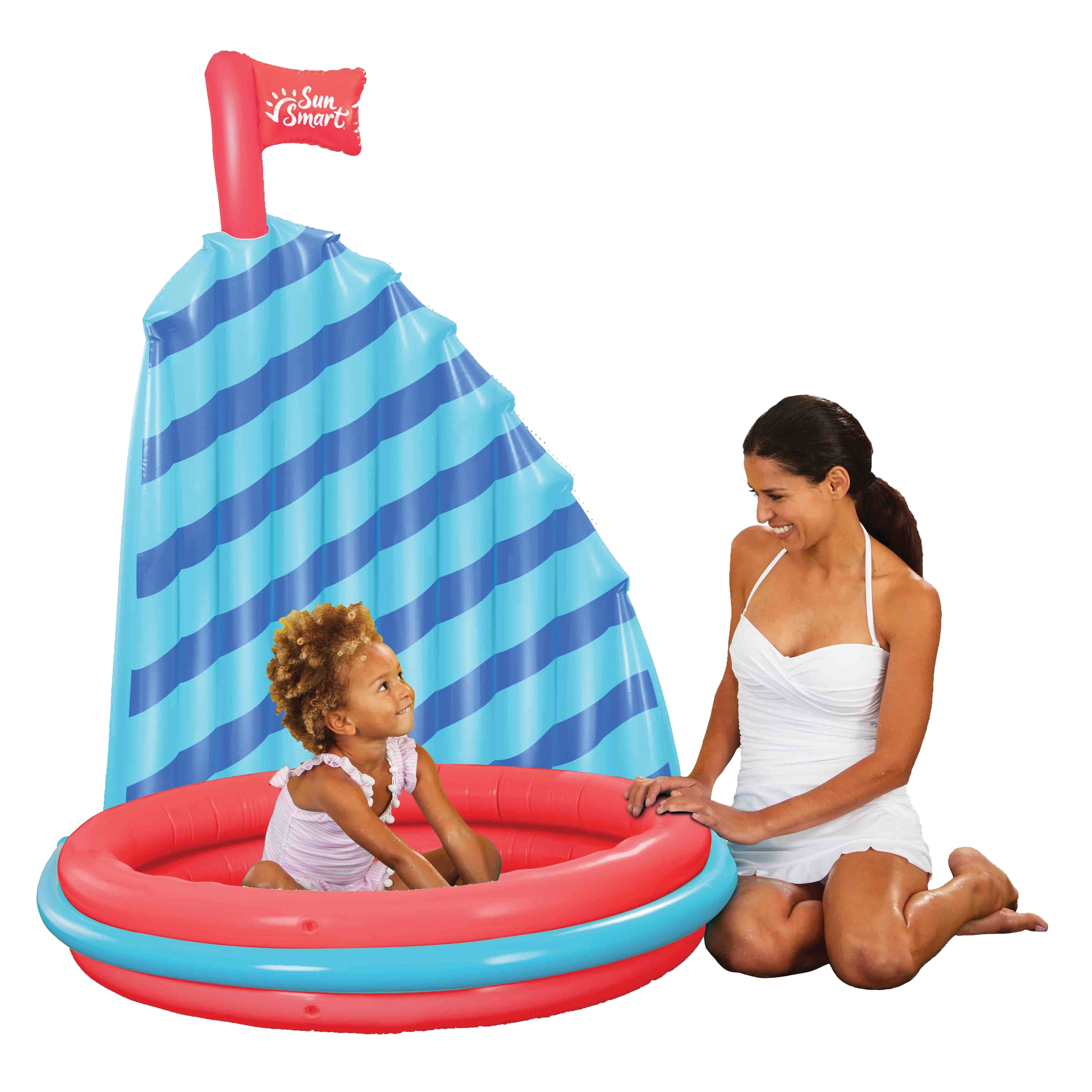 Aqua Shade N' Play Sailboat Pool | Inflatable Kids Pool