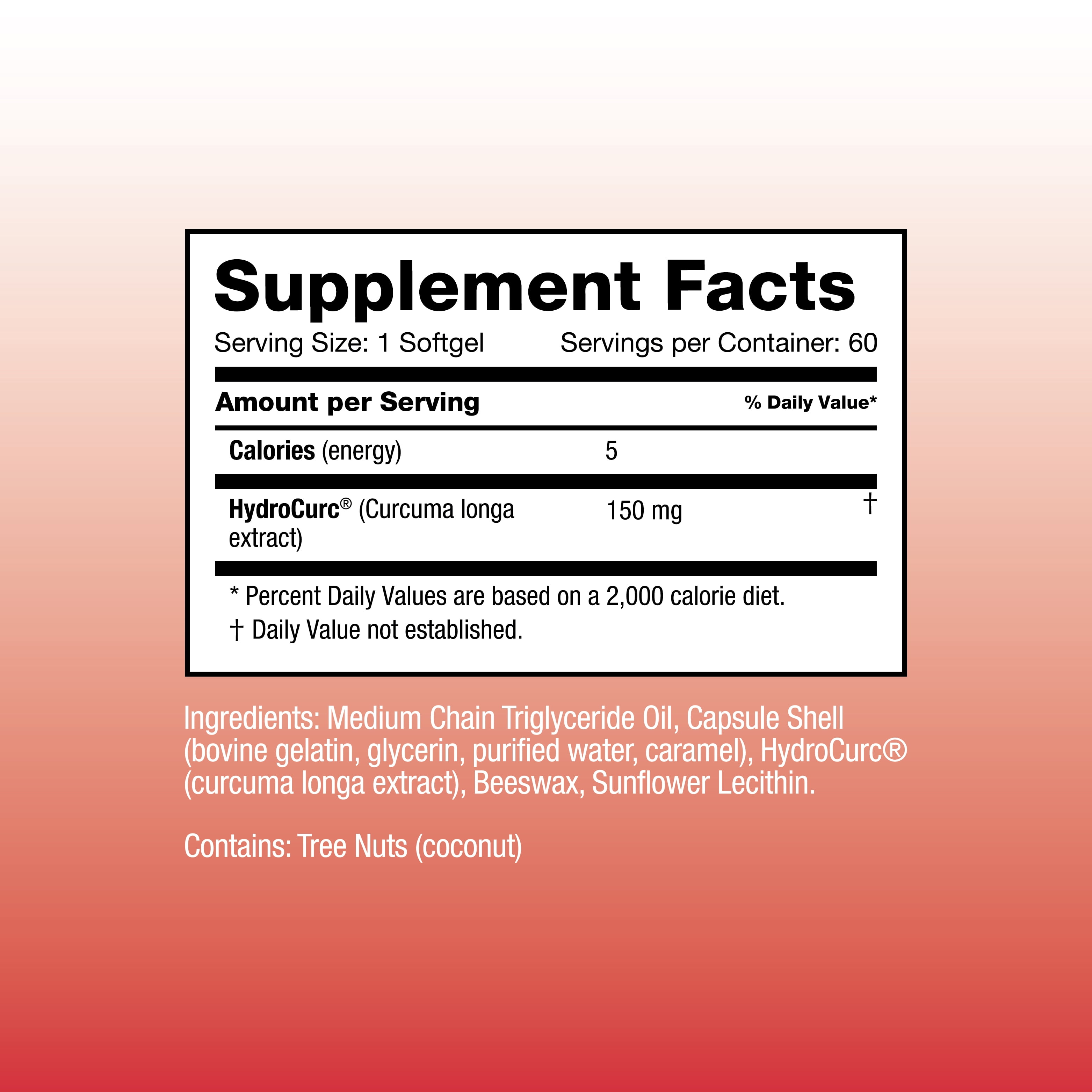Omax HydroCurc Turmeric Curcumin Supplement, Immune Support, 150mg HydroCurc, 60 Softgels
