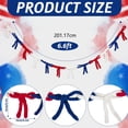thumbnail image 2 of Lypsnake 4th of July Patriotic Crochet Bow Garland, Hand Knit Red White Blue Bow Star Strung Banner, Hanging Ornament for 250th Anniversary Memorial Day Porch Holiday Party Arrangement, 2 of 9