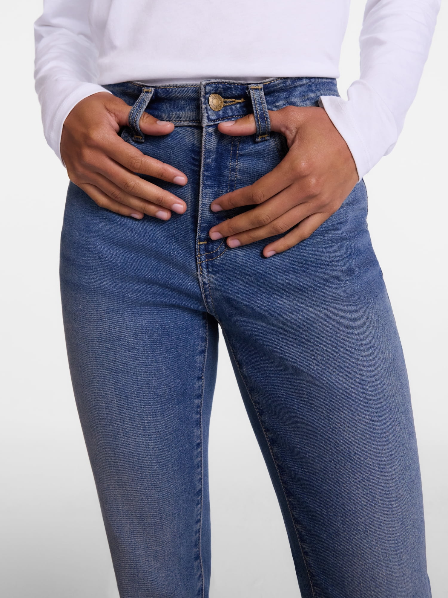 Scenario Women's Mid Rise Bootcut Jeans, Sizes 0-20, 0S-20S, 4L-14L