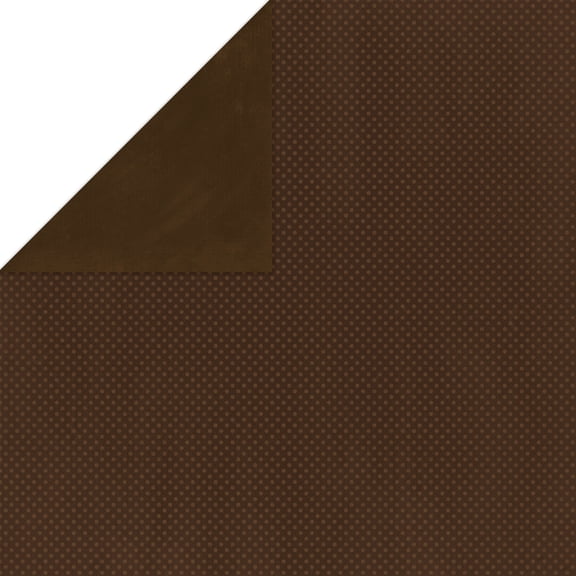 BoBunny Double Dot Double-Sided Textured Cardstock 12"X12"-Coffee