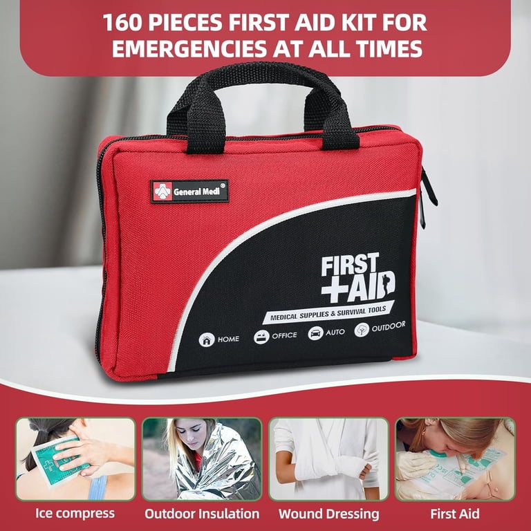 General Medi First Aid Kit, 160 Pieces Waterproof photo 5