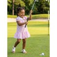 thumbnail image 3 of Robe pour Tout-Petite Fille à Manches Courtes, Robe à Carreaux Brodée Style Voiturette de Golf, 3 of 6