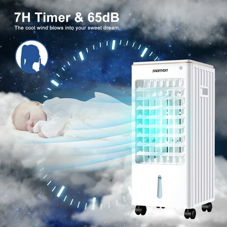 

XSKKVHUX Evaporative Air Cooler Fan Anion Humidify with Remote Control