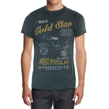 BSA Star Motorcycle Graphic Heather T-Shirt | 2XL (Best Motorcycle Color For Visibility)