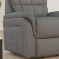 thumbnail image 3 of BizChair Series Gray LeatherSoft Remote Powered Lift Recliner for Elderly, 3 of 11